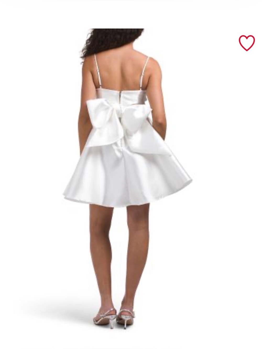 Selfie Leslie White Bow Satin mini dress bachelorette wedding